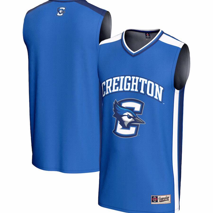 Men's GameDay Greats Blue Creighton Bluejays Spirit Basketball Jersey - Ujersey Shop