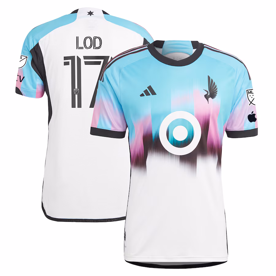 Men's Minnesota United FC Robin Lod adidas White 2023 The Northern Lights Kit Authentic Jersey - Ujersey Shop