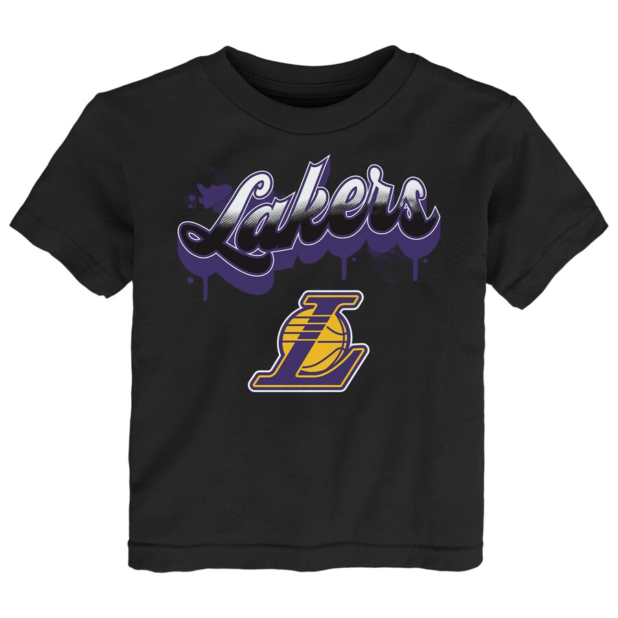 Youth Los Angeles Lakers  Black Bubbly Script T-Shirt - Ujersey Shop