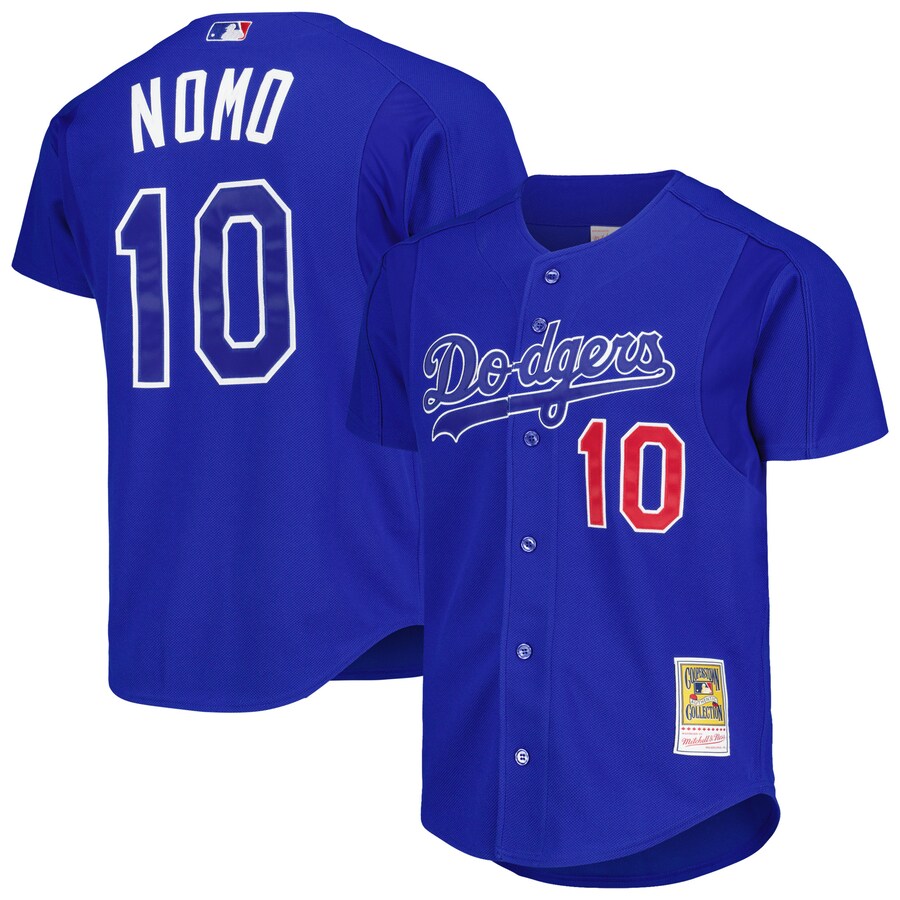 Men's Los Angeles Dodgers Hideo Nomo Mitchell & Ness Royal Cooperstown Collection 2004 Batting Practice Jersey - Ujersey Shop