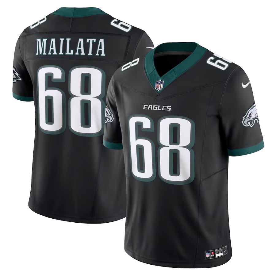 Men's Philadelphia Eagles Jordan Mailata Nike Black Alternate Vapor F.U.S.E. Limited Jersey - Ujersey Shop