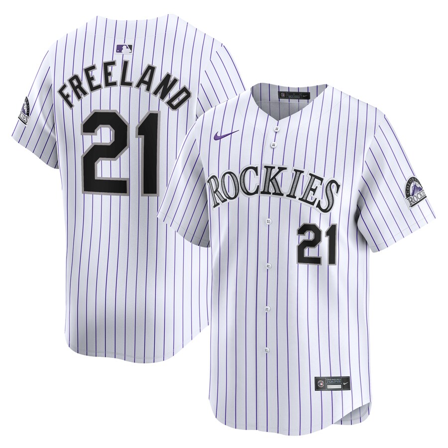 Men's Colorado Rockies Kyle Freeland Nike White Home Limited Player Jersey - Ujersey Shop
