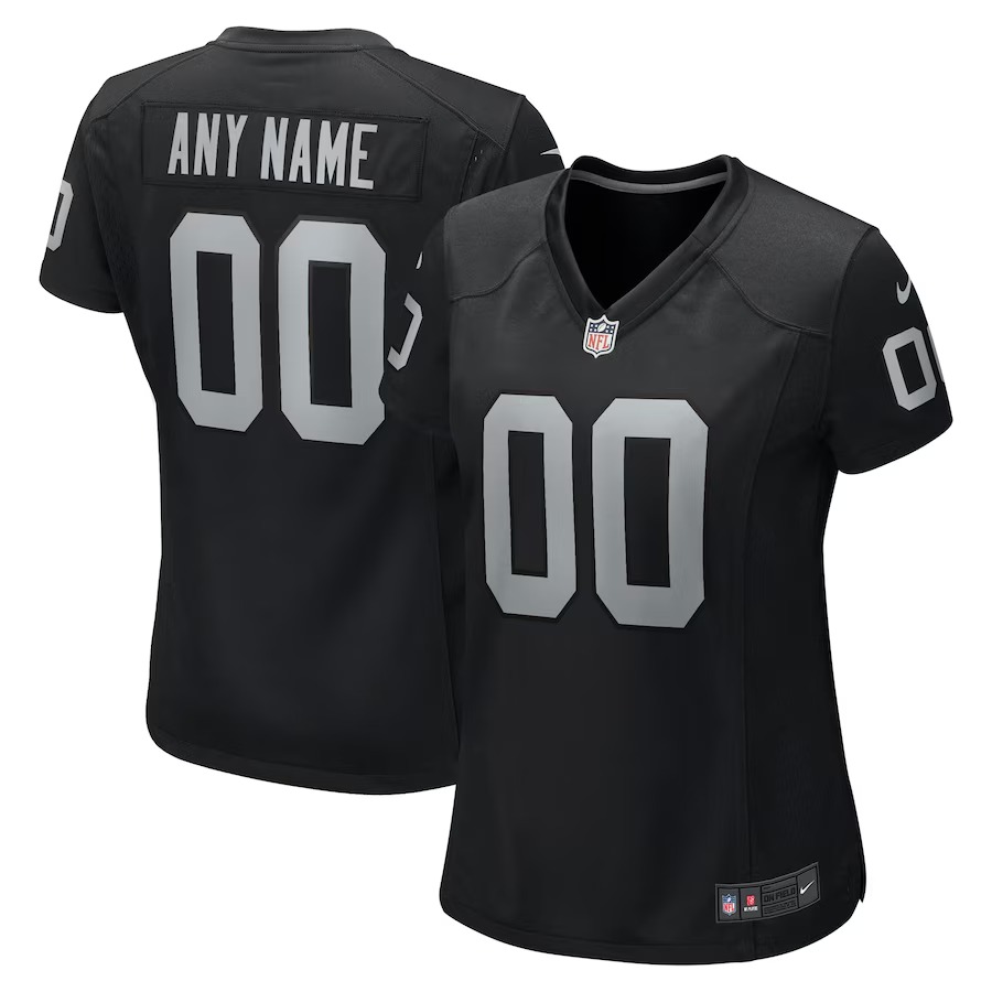 Women's Nike Black Las Vegas Raiders Custom Game Jersey - Ujersey Shop