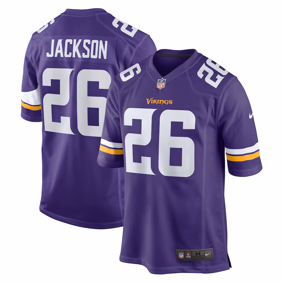 Men's Minnesota Vikings Theo Jackson Nike Purple Game Jersey - Ujersey Shop