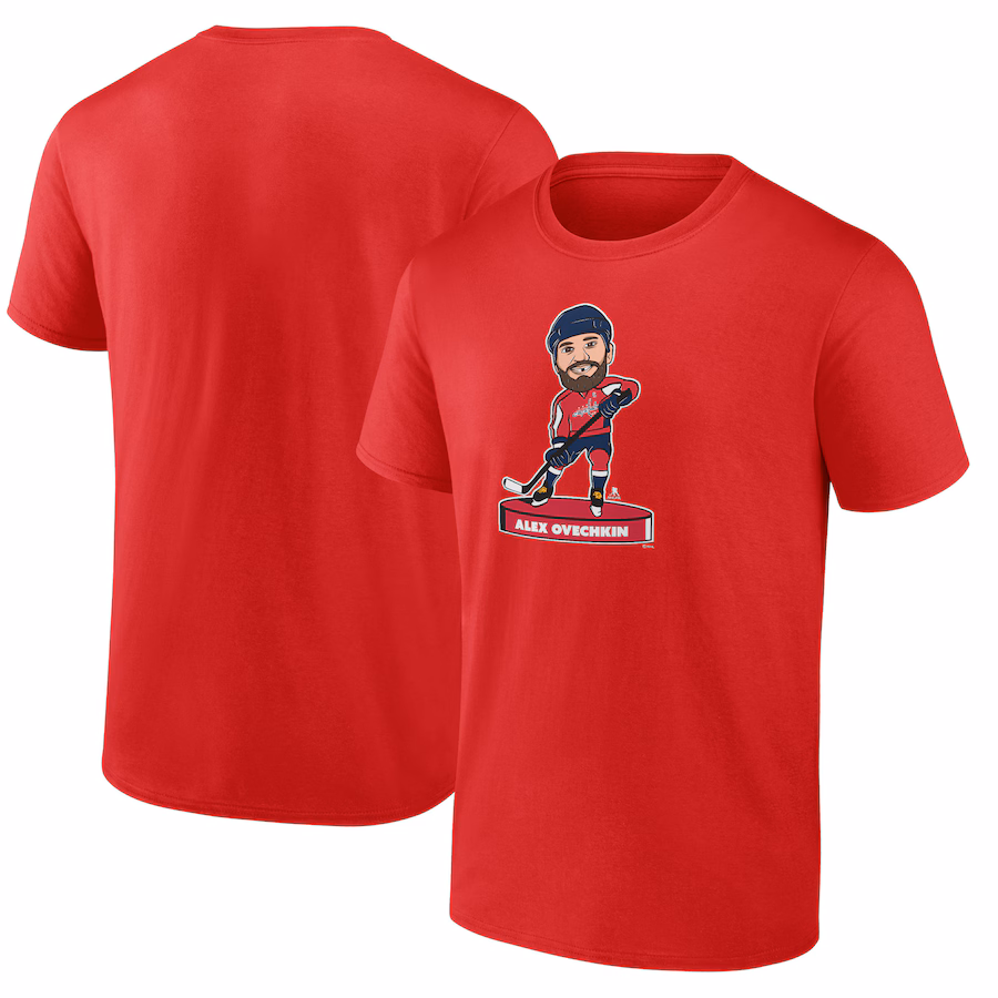 Men's Washington Capitals Alexander Ovechkin Fanatics Red Player Bobblehead T-Shirt - Ujersey Shop