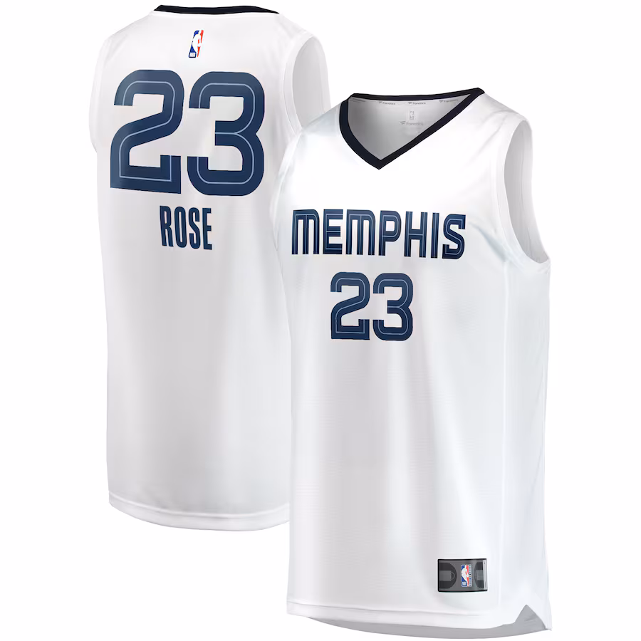 Youth Memphis Grizzlies Derrick Rose Fanatics White Fast Break Player Jersey - Association Edition - Ujersey Shop
