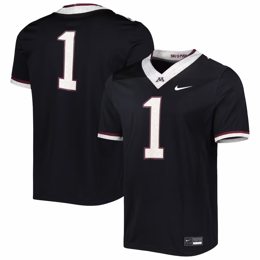 #1 Minnesota Golden Gophers Nike Untouchable Football Jersey - Black - Ujersey Shop