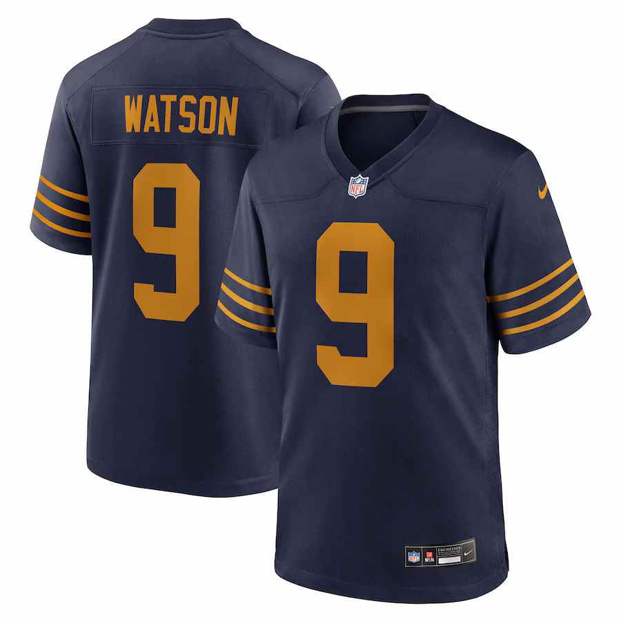 Men's Green Bay Packers Christian Watson Nike Navy The 1923 Classic Game Jersey - Ujersey Shop