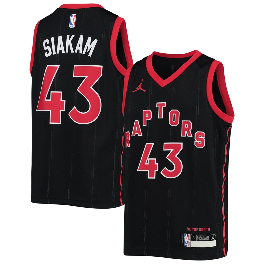 Youth Toronto Raptors Pascal Siakam Jordan Brand Black 2020/21 Swingman Jersey - Statement Edition - Ujersey Shop