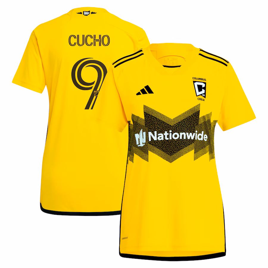 Women's Columbus Crew Cucho Hernández adidas Yellow 2024 The Home Kit Replica Player Jersey - Ujersey Shop
