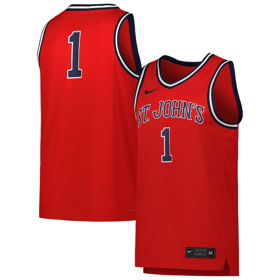 #1 St. John's Red Storm Nike Replica Basketball Jersey - Red - Ujersey Shop