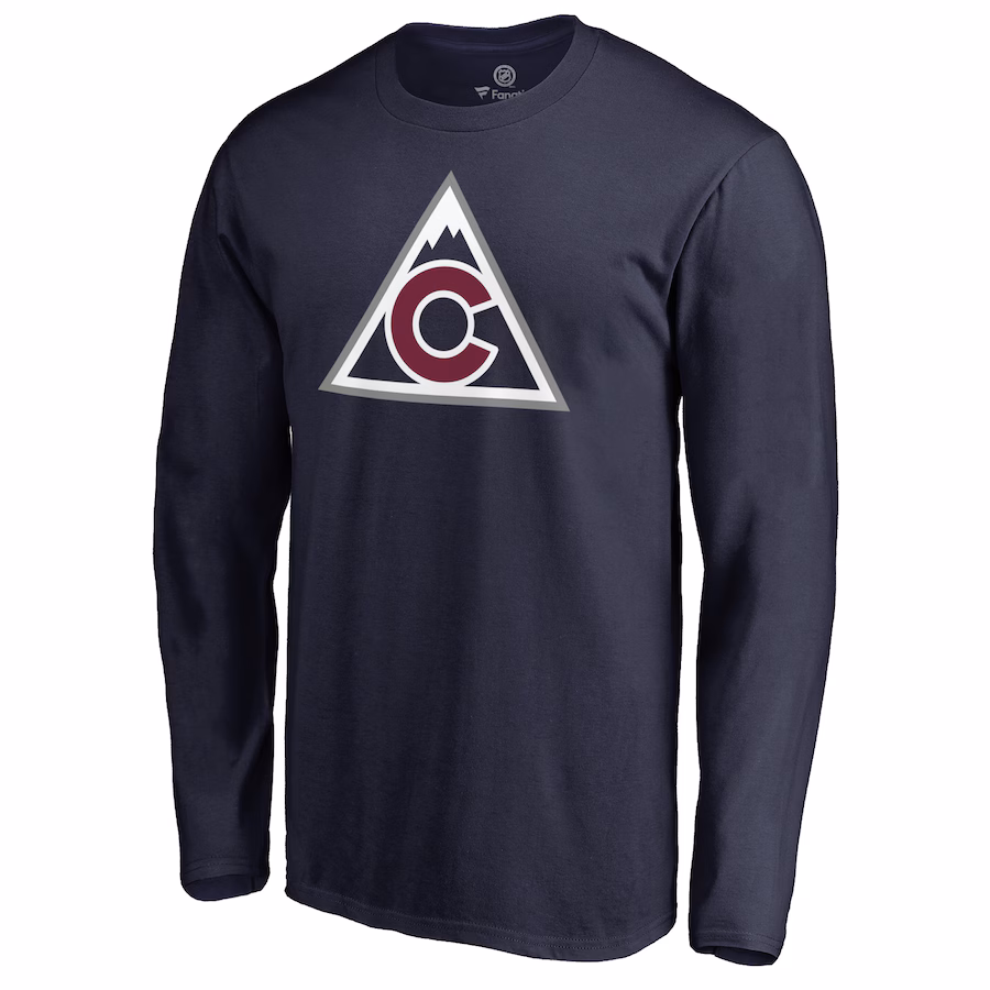 Men's Colorado Avalanche Navy Team Alternate Long Sleeve T-Shirt - Ujersey Shop