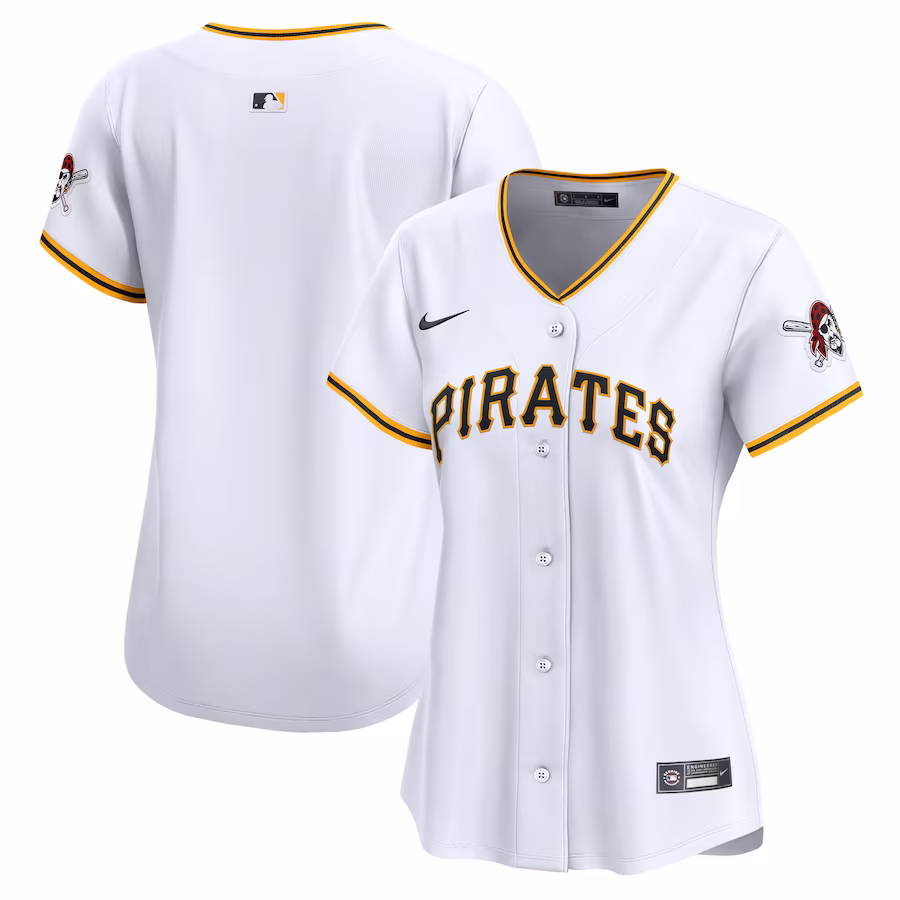 Women's Pittsburgh Pirates Nike White Home Limited Jersey - Ujersey Shop