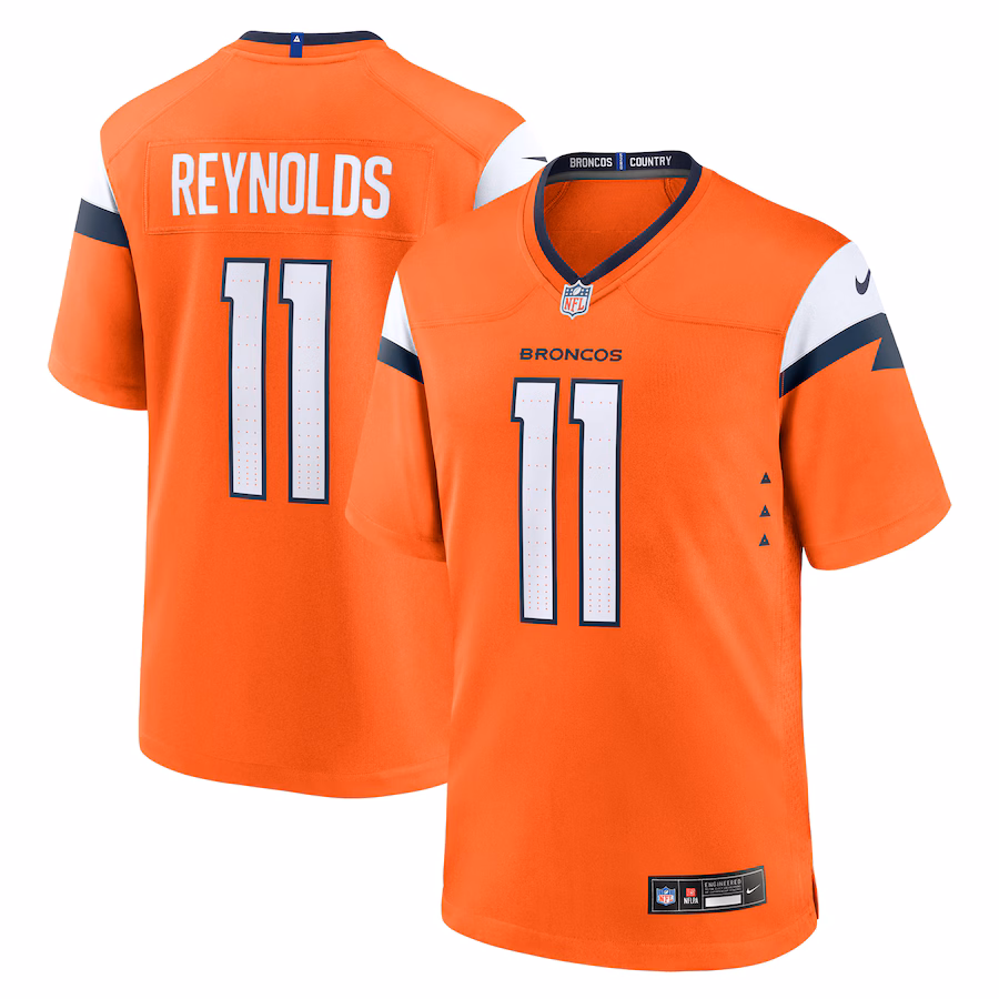 Men's Denver Broncos Josh Reynolds Nike  Orange Game Jersey - Ujersey Shop
