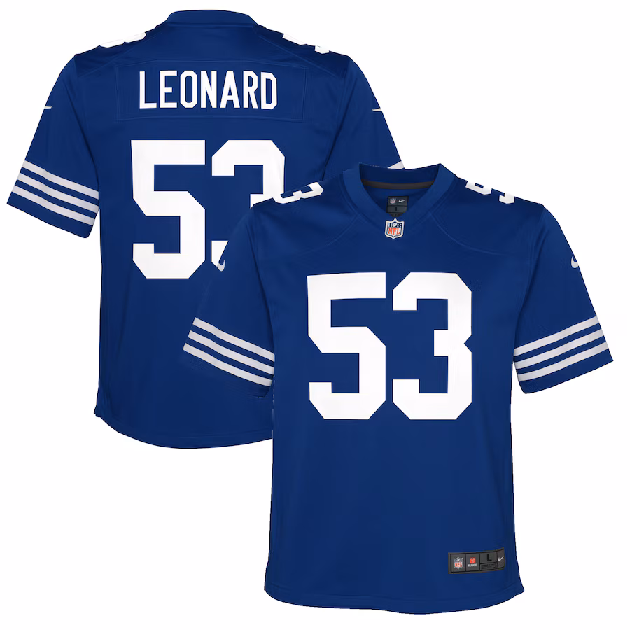 Youth Indianapolis Colts Shaquille Leonard Nike Royal Game Jersey - Ujersey Shop