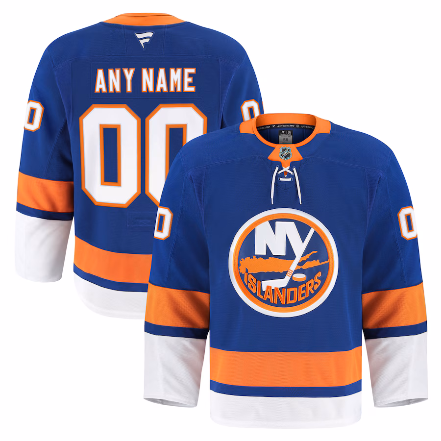 Men's New York Islanders Fanatics Royal Home Authentic Pro Custom Jersey - Ujersey Shop