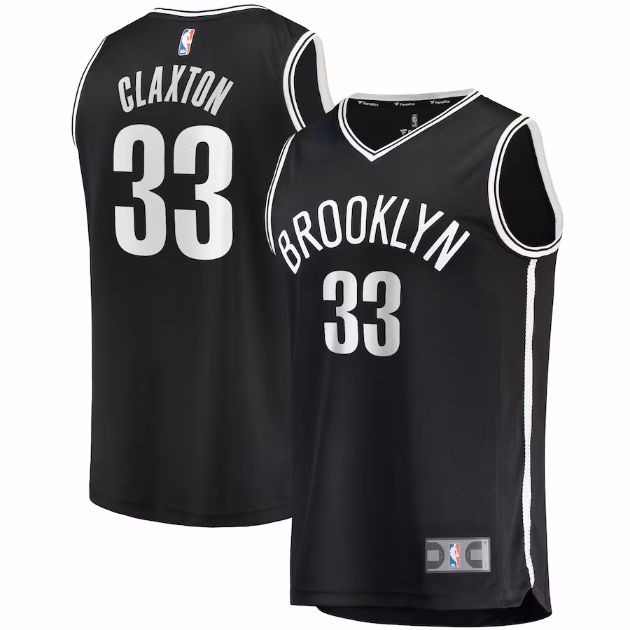 Men's Brooklyn Nets Nicolas Claxton Fanatics Black Fast Break Replica Jersey - Icon Edition - Ujersey Shop