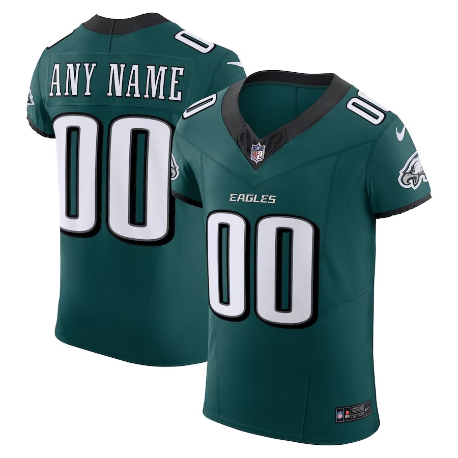 Men's Philadelphia Eagles Nike Midnight Green Team Vapor F.U.S.E. Elite Custom Jersey - Ujersey Shop