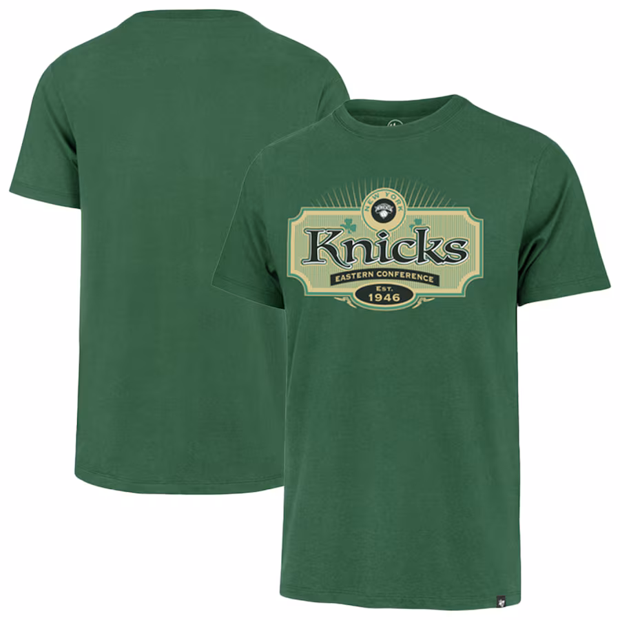 Men's New York Knicks  '47 Green Lucky Team Franklin T-Shirt - Ujersey Shop