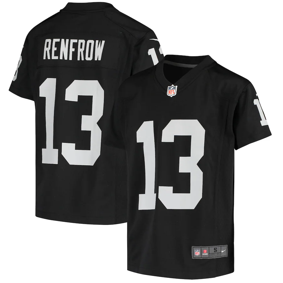 Youth Las Vegas Raiders Hunter Renfrow Nike Black Game Jersey - Ujersey Shop