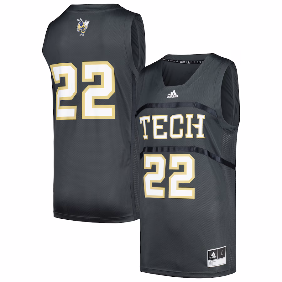 Men's adidas #22 Gray Georgia Tech Yellow Jackets Swingman Jersey - Ujersey Shop