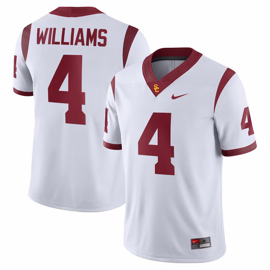 Mario Williams USC Trojans Nike NIL Football Replica Jersey - White - Ujersey Shop