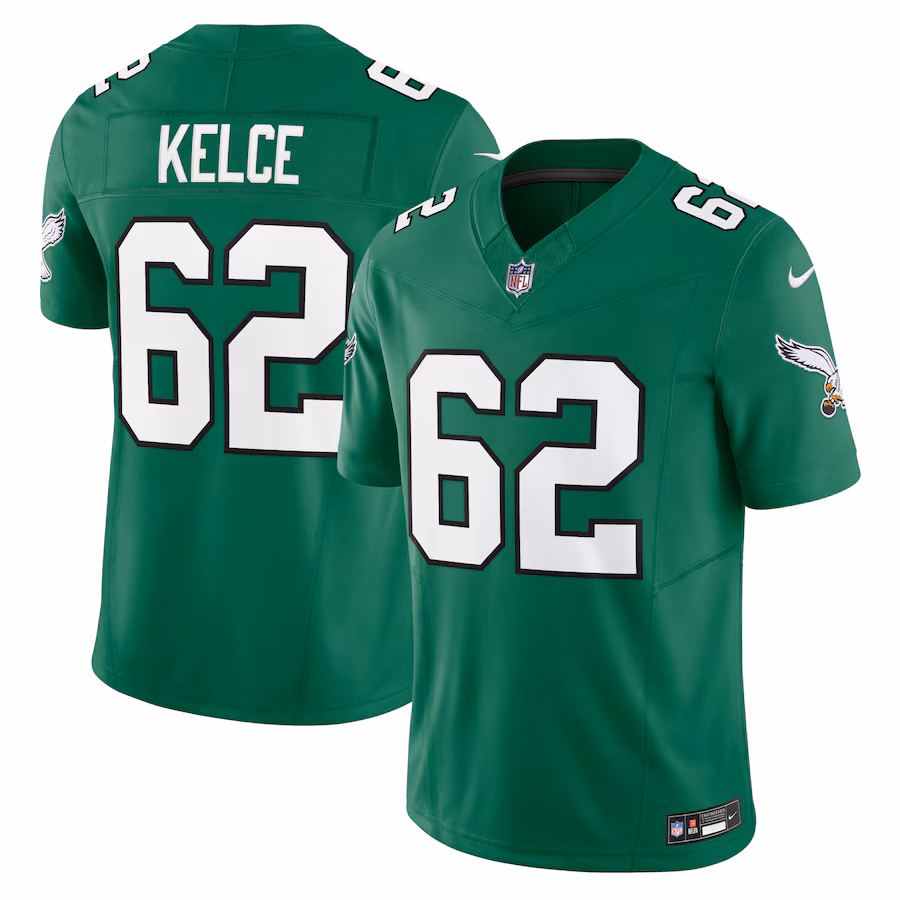 Men's Philadelphia Eagles Jason Kelce Nike Kelly Green Vapor F.U.S.E. Limited Jersey - Ujersey Shop
