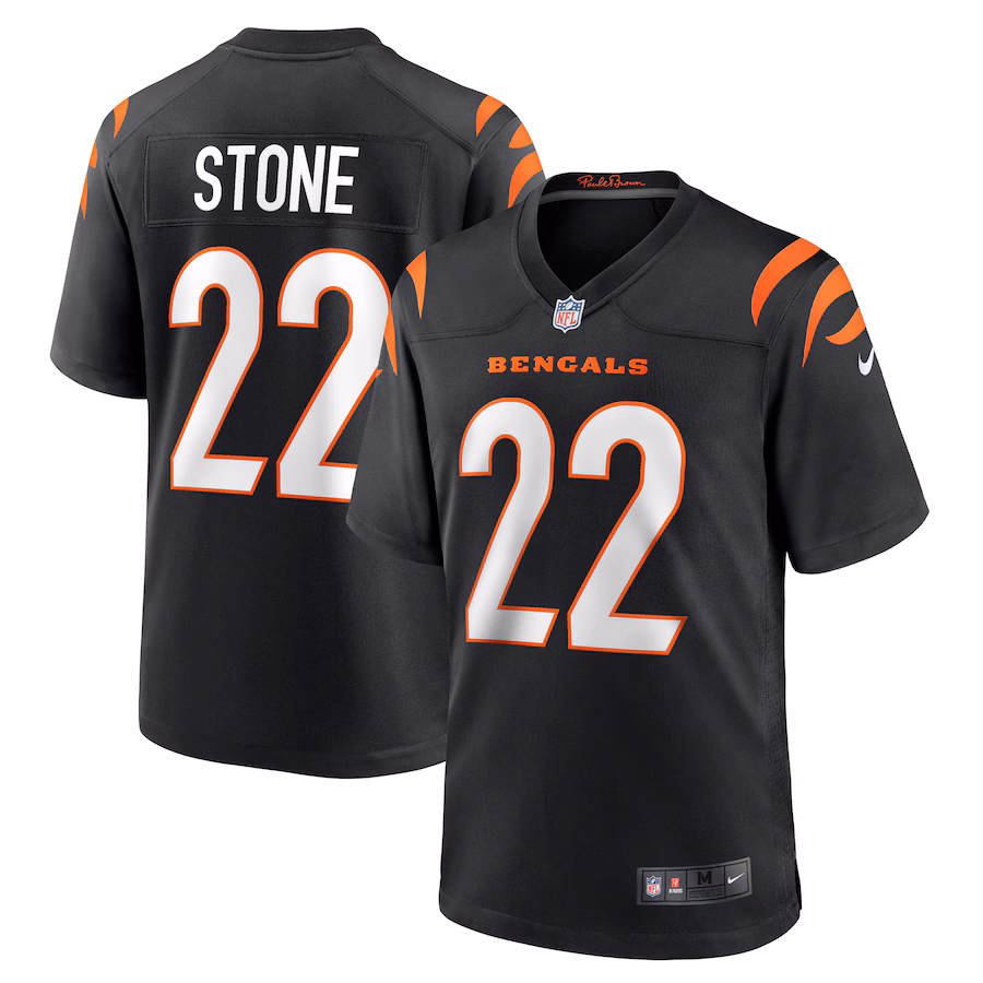 Men's Cincinnati Bengals Geno Stone Nike  Black Game Jersey - Ujersey Shop