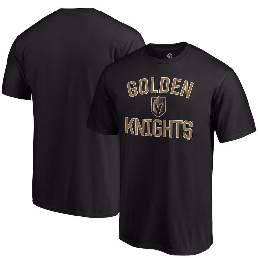 Men's Vegas Golden Knights Fanatics Black Team Victory Arch T-Shirt - Ujersey Shop