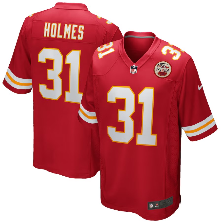 Men's Kansas City Chiefs Priest Holmes Nike Red Game Retired Player Jersey - Ujersey Shop
