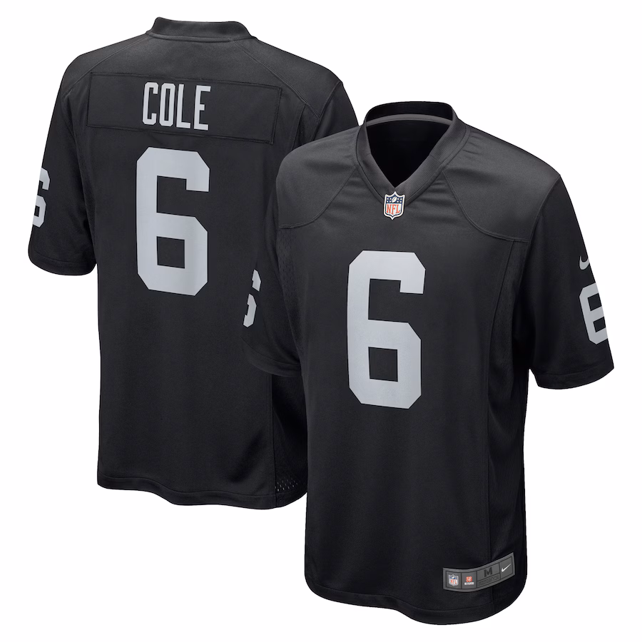 Men's Las Vegas Raiders AJ Cole Nike Black Game Jersey - Ujersey Shop