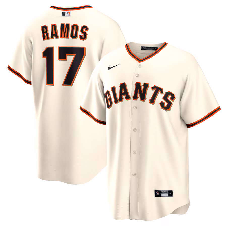 Men's San Francisco Giants Heliot Ramos Nike Cream Home Replica Jersey - Ujersey Shop