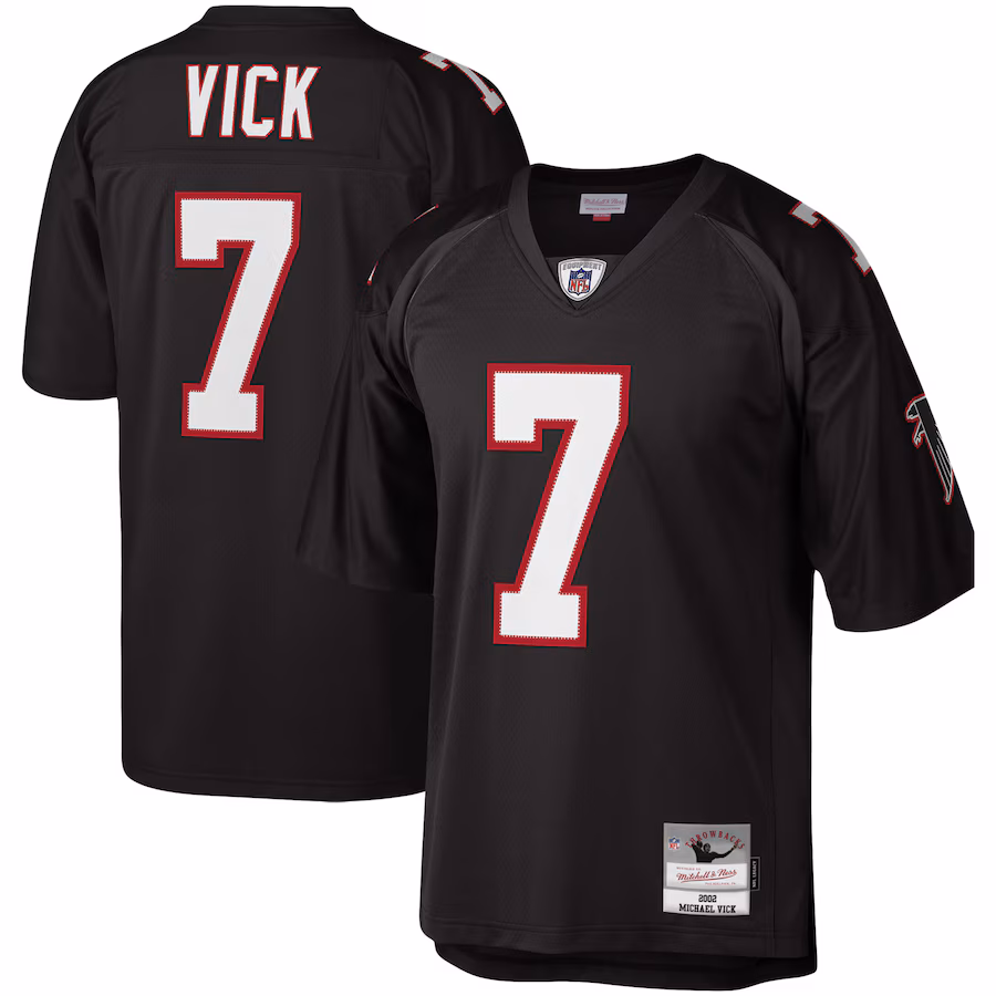 Men's Atlanta Falcons Michael Vick Mitchell & Ness Black Legacy Replica Jersey - Ujersey Shop