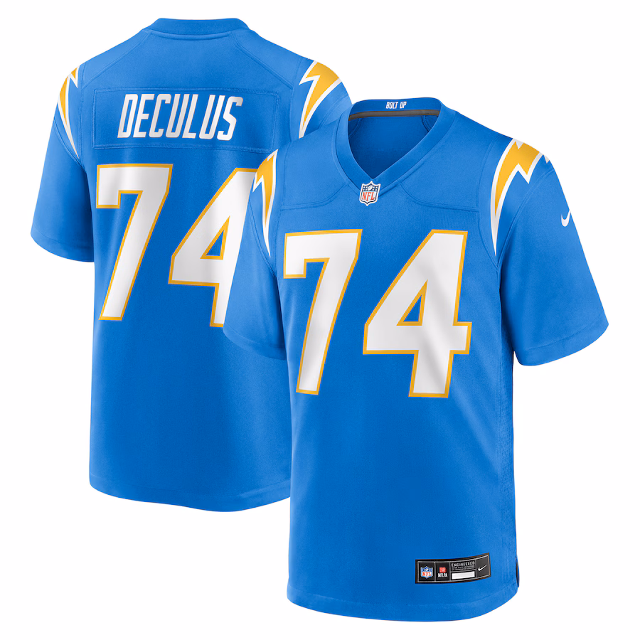 Men's Los Angeles Chargers Austin Deculus Nike Powder Blue Team Game Jersey - Ujersey Shop