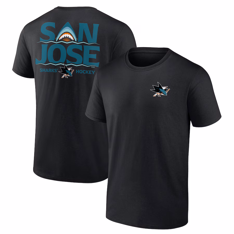 Men's San Jose Sharks Black Territorial T-Shirt - Ujersey Shop