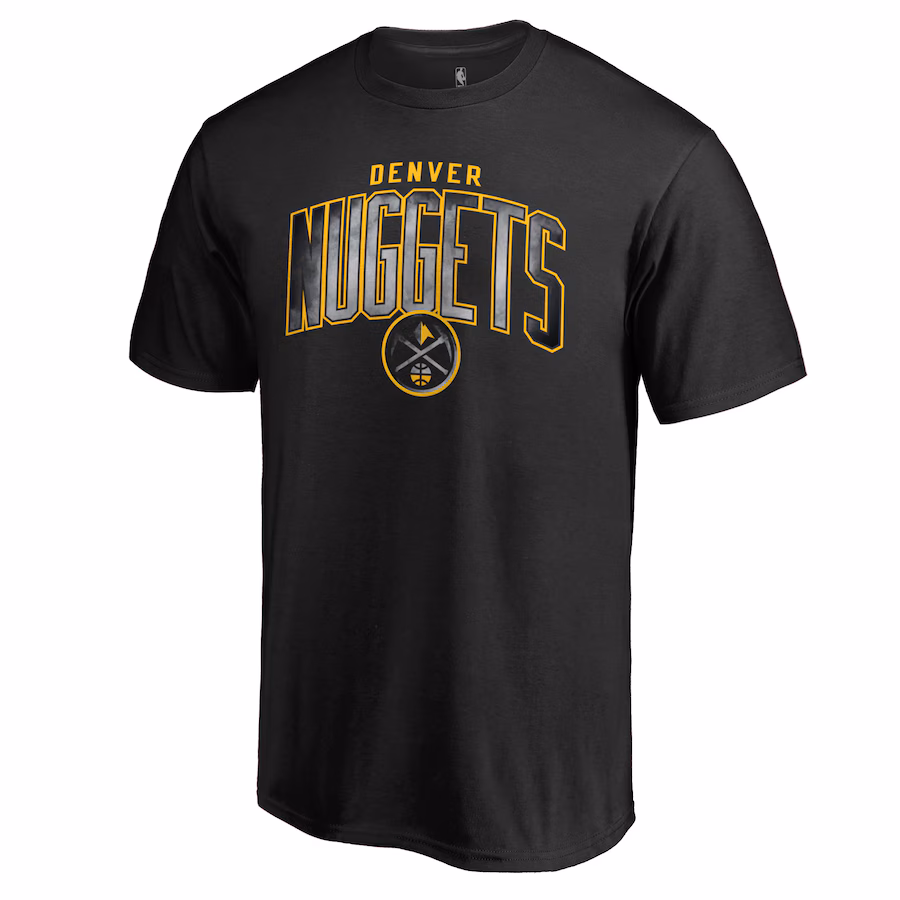 Men's Denver Nuggets Black Arch Smoke T-Shirt - Ujersey Shop