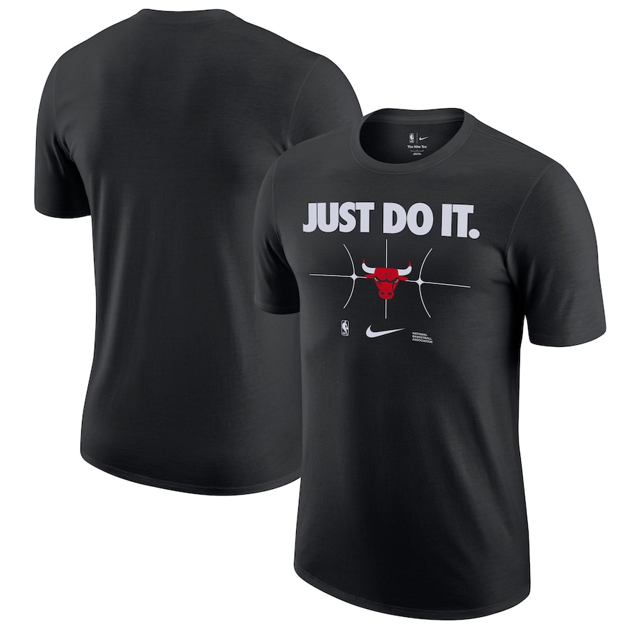 Men's Chicago Bulls Nike Black Just Do It T-Shirt - Ujersey Shop