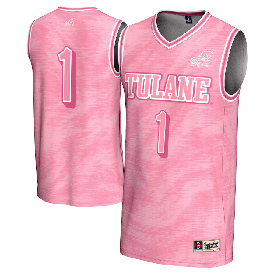 #1 Tulane Green Wave GameDay Greats Unisex Lightweight Basketball Jersey - Pink - Ujersey Shop