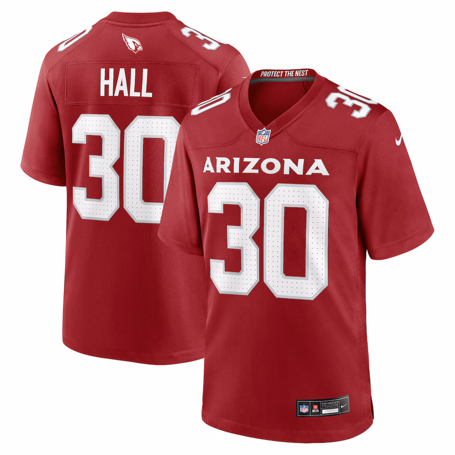 Men's Arizona Cardinals Darren Hall Nike Cardinal Team Game Jersey - Ujersey Shop