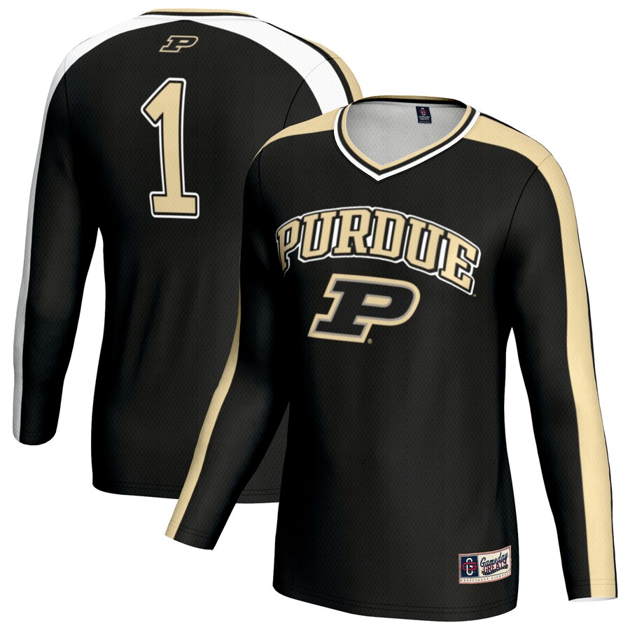 Youth GameDay Greats Black Purdue Boilermakers #1 Lightweight Volleyball Fashion Jersey - Ujersey Shop