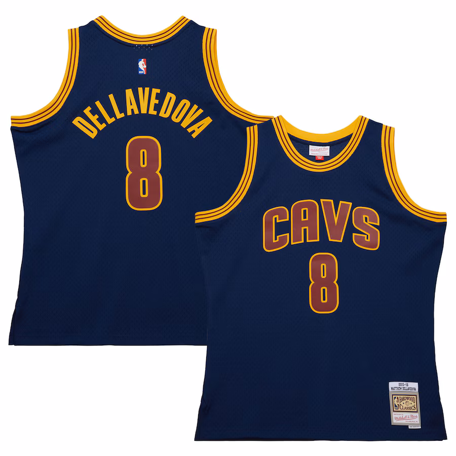 Men's Cleveland Cavaliers Matthew Dellavedova Mitchell & Ness Navy 2015/16 Hardwood Classics Swingman Jersey - Ujersey Shop