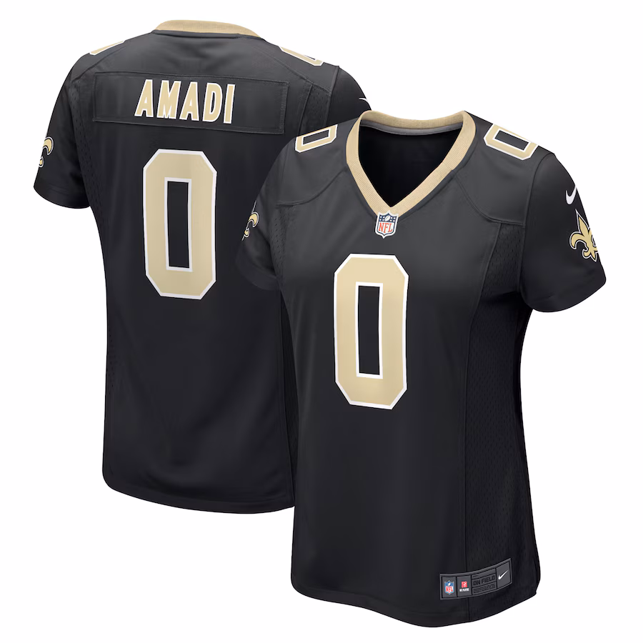 Women's New Orleans Saints Ugo Amadi Nike  Black Team Game Jersey - Ujersey Shop