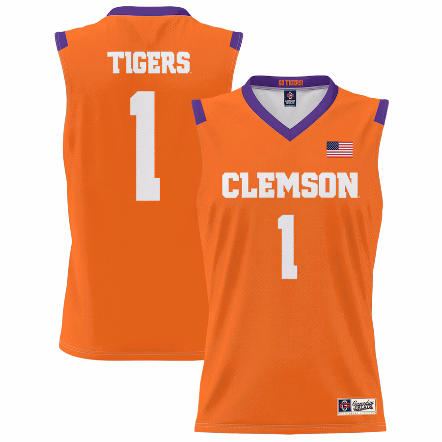 Unisex GameDay Greats #1 Orange Clemson Tigers Lightweight Basketball Jersey - Ujersey Shop