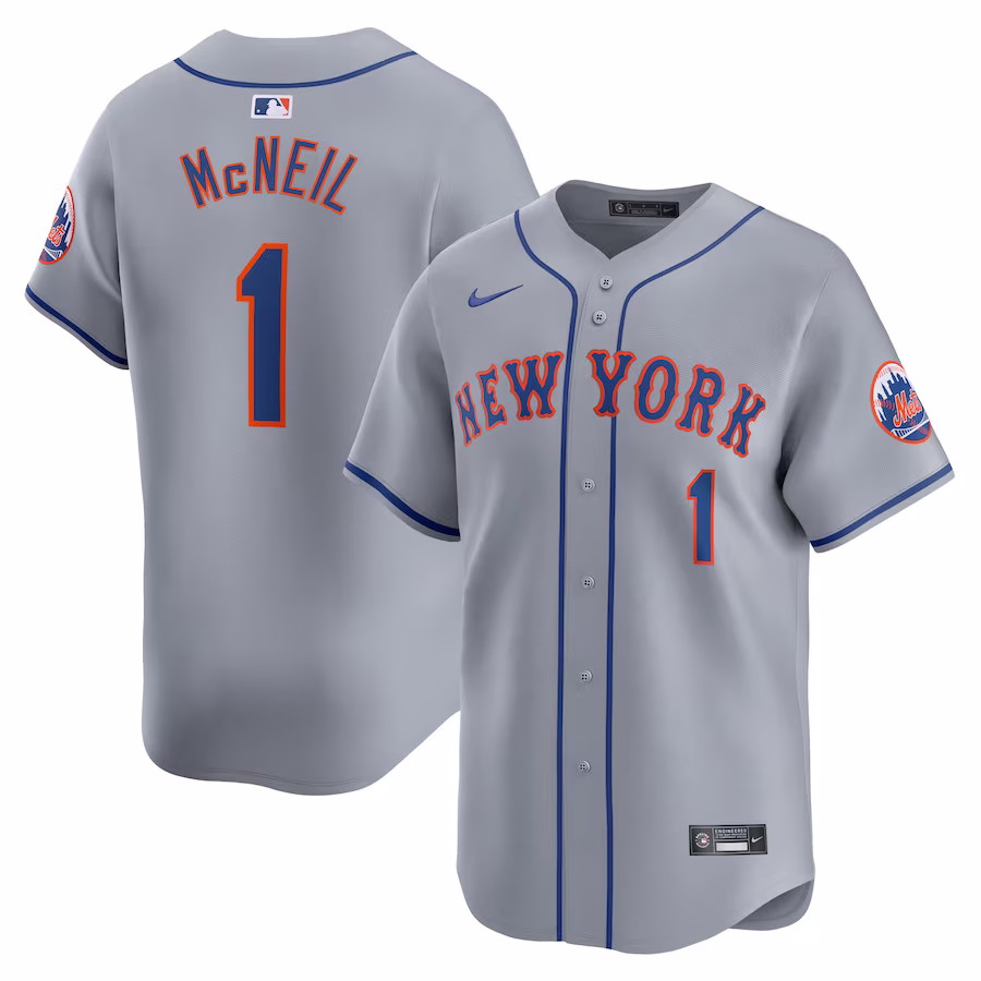 Men's New York Mets Jeff McNeil Nike Gray Away Limited Player Jersey - Ujersey Shop