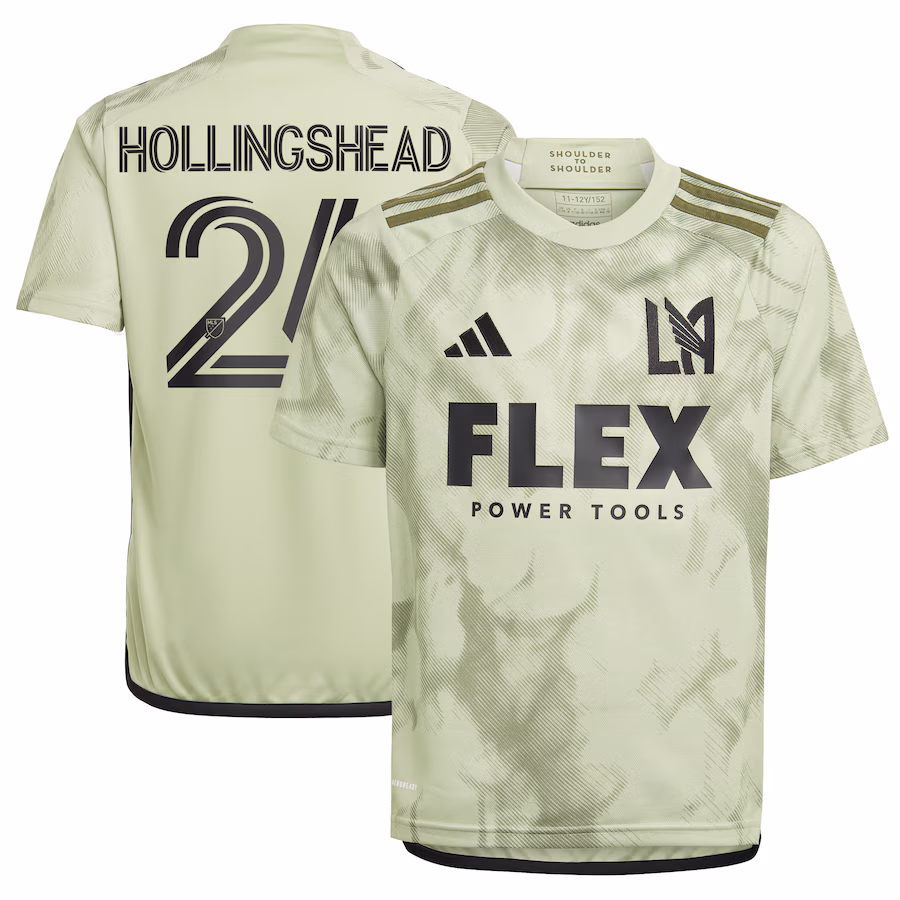Youth LAFC Ryan Hollingshead adidas Green 2024 Smokescreen Replica Player Jersey - Ujersey Shop