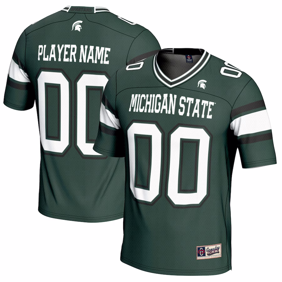 Michigan State Spartans GameDay Greats NIL Pick-A-Player Football Jersey - Green - Ujersey Shop