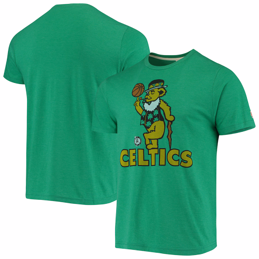 Men's Boston Celtics Homage Kelly Green NBA x Grateful Dead Tri-Blend T-Shirt - Ujersey Shop