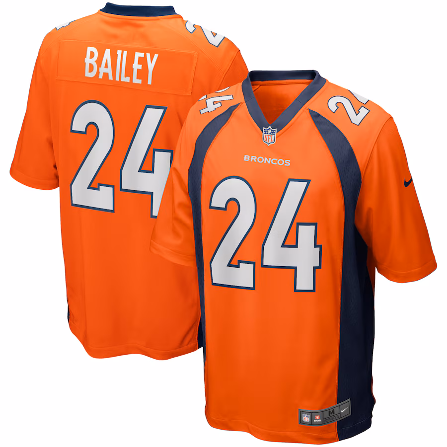 Men's Denver Broncos Champ Bailey Nike Orange Game Retired Player Jersey - Ujersey Shop