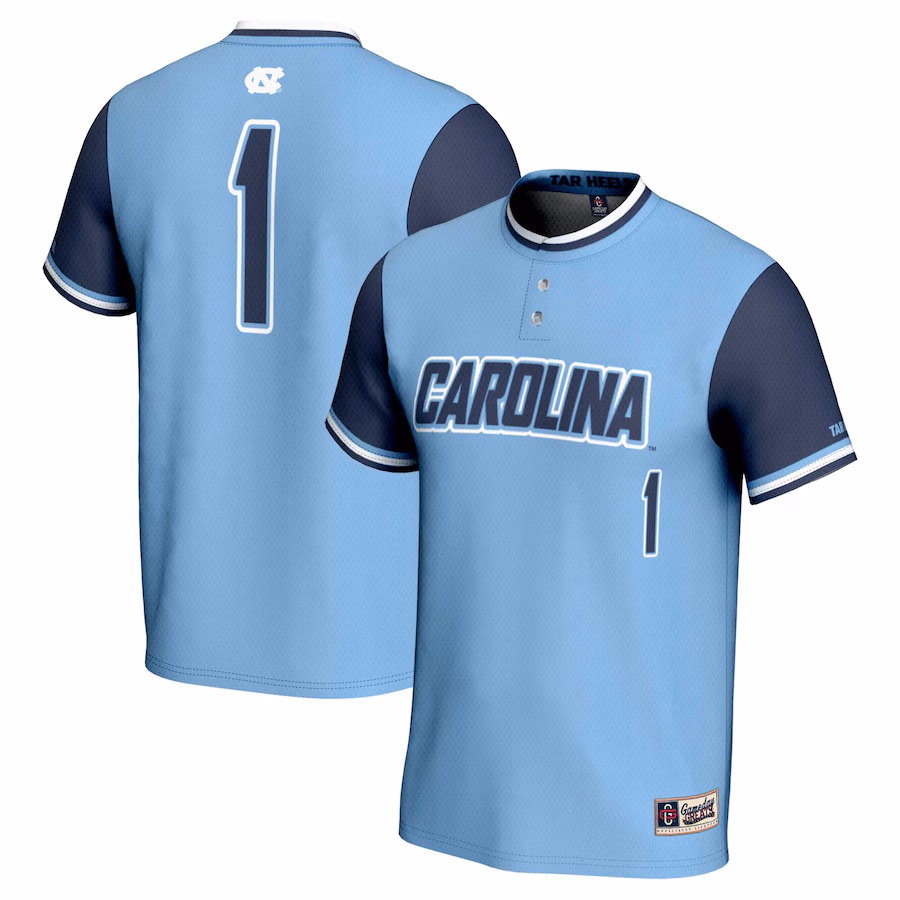 Unisex GameDay Greats #1 Carolina Blue North Carolina Tar Heels Lightweight Softball Jersey - Ujersey Shop