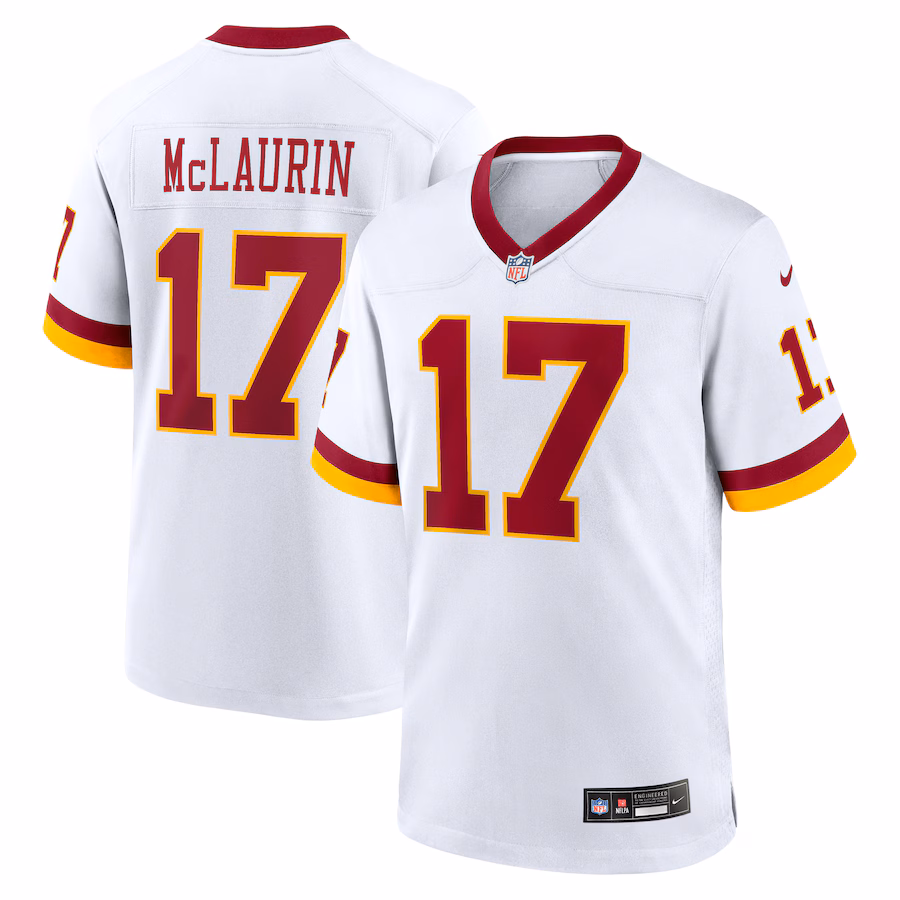 Men's Washington Commanders Terry McLaurin Nike White Game Super Bowl Era Jersey - Ujersey Shop